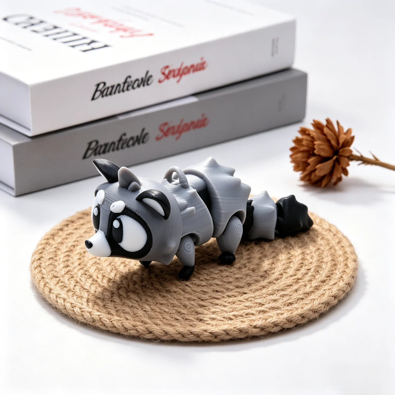 3D Printed Animal Keychain, Articulated Panda Raccoon Koala Bag Charm With Wrist… — image 2