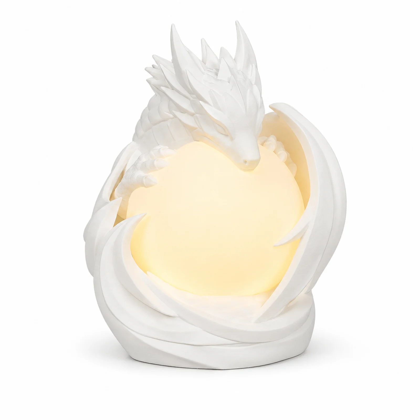 3D Printed Dragon Ambient Table Lamp, Warm Glow Decorative Night Light, Sculptural… — image 4
