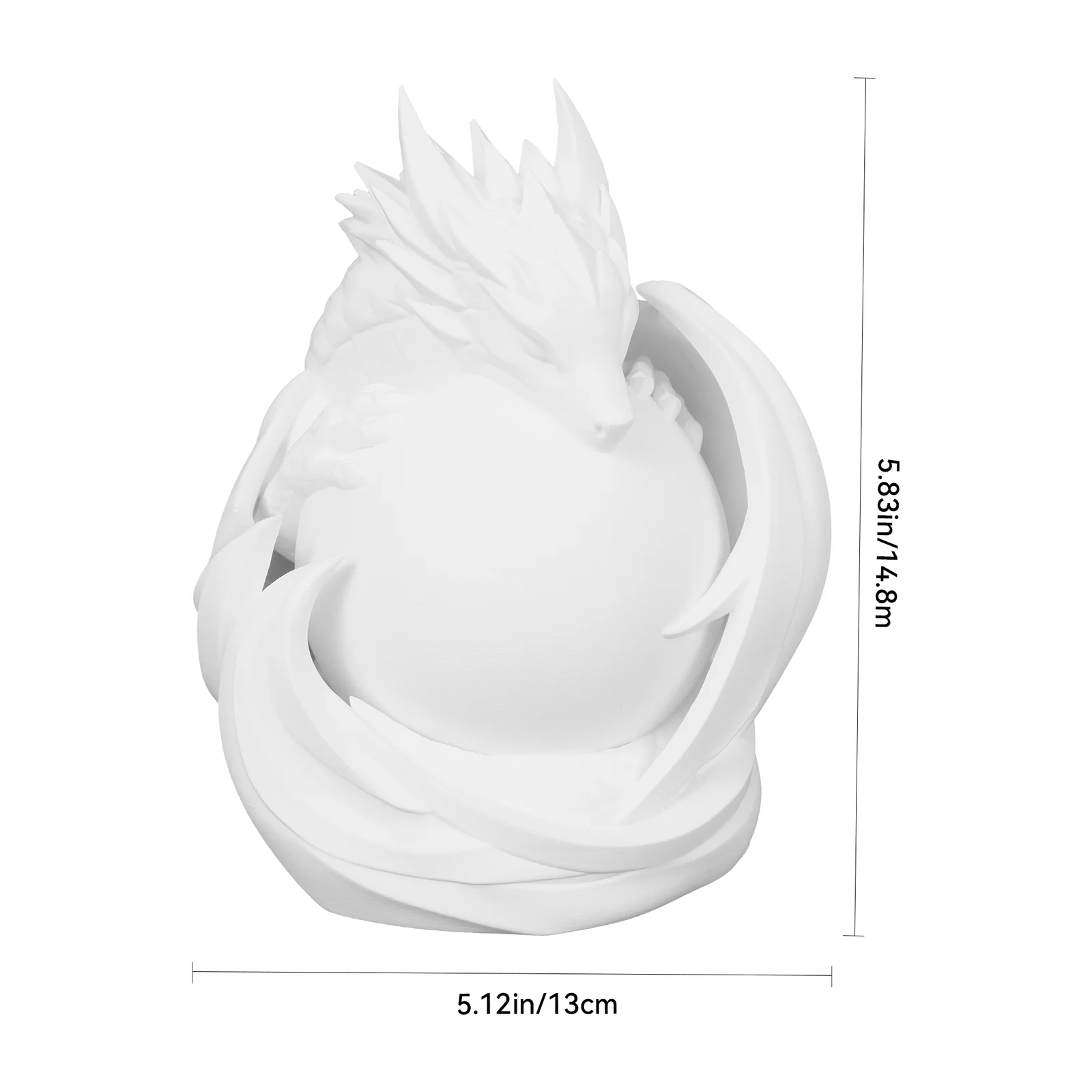 3D Printed Dragon Ambient Table Lamp, Warm Glow Decorative Night Light, Sculptural… — image 3