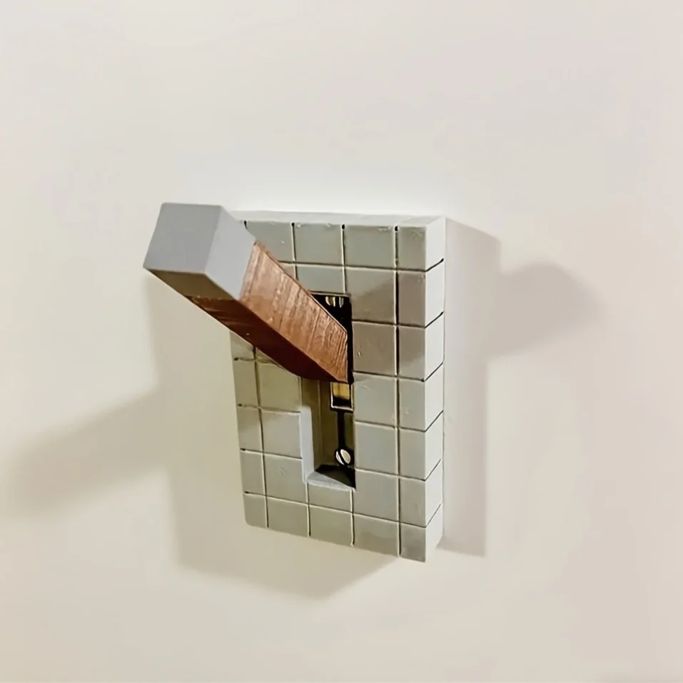 3D Printed Pixel Wall Plate, Creative Block Style Toggle Cover, Retro Game Inspired… — image 4