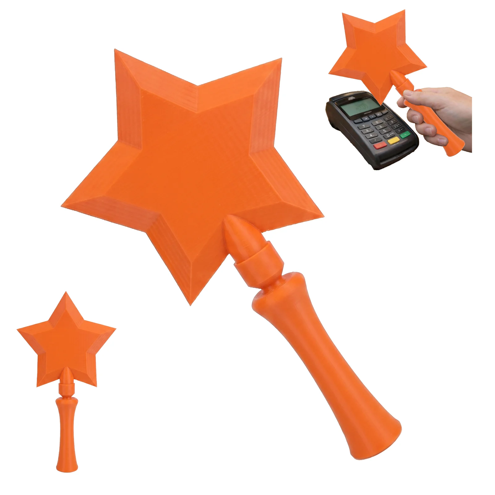 3D Printed Star Wand Contactless Card Holder, Short Magic With Slot For Tap Payment,… — variant image