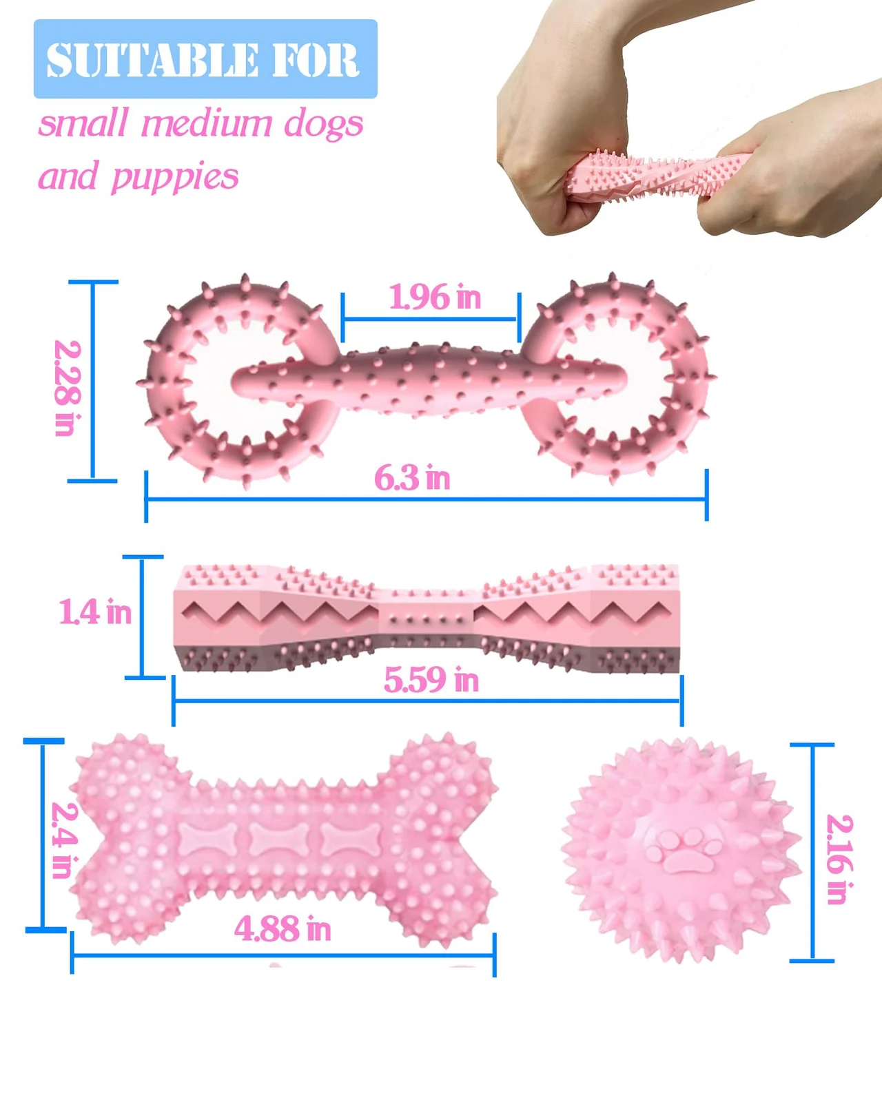 4 Pack Puppy Teething Chew Toys For Small Medium Dogs Girl Dog Toy Set Cute 2-8 Months… — image 4