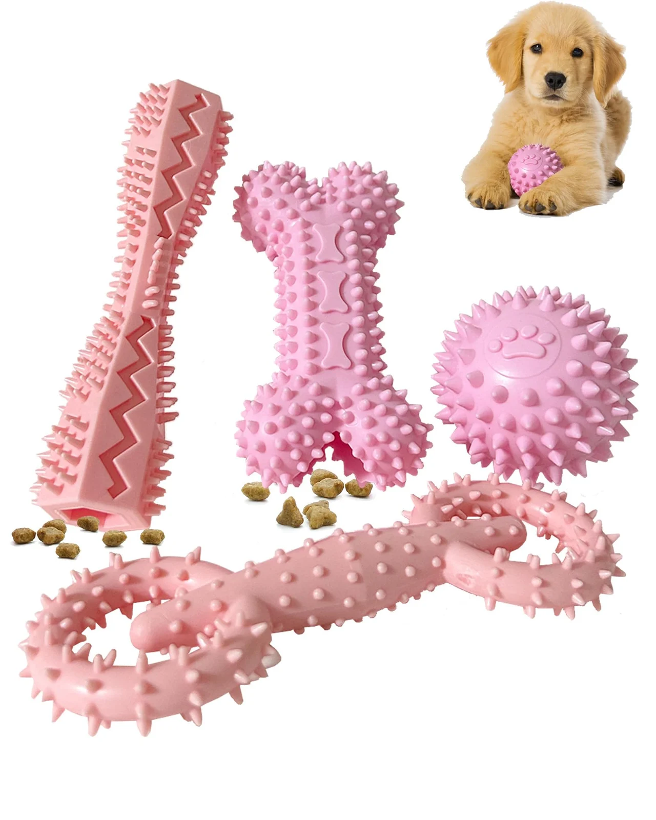 4 Pack Puppy Teething Chew Toys For Small Medium Dogs Girl Dog Toy Set Cute 2-8 Months… — image 6