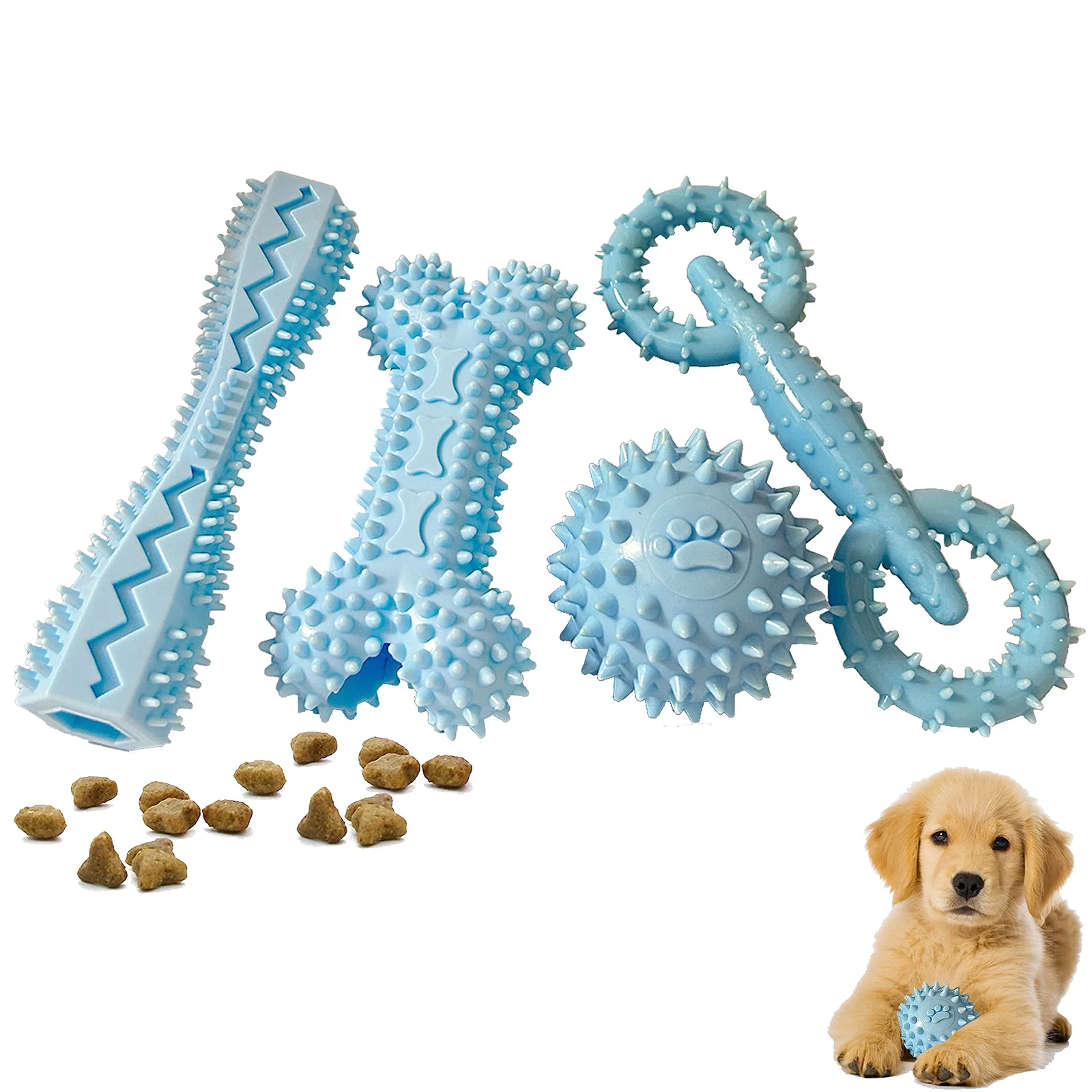 4 Pack Puppy Teething Chew Toys For Small Medium Dogs Girl Dog Toy Set Cute 2-8 Months… — image 2