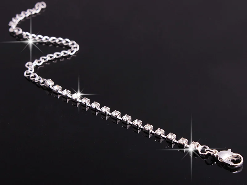 4 Pieces Rhinestones Necklace Set With Earrings Ring And Bracelet Fashion Jewelry For… — image 3