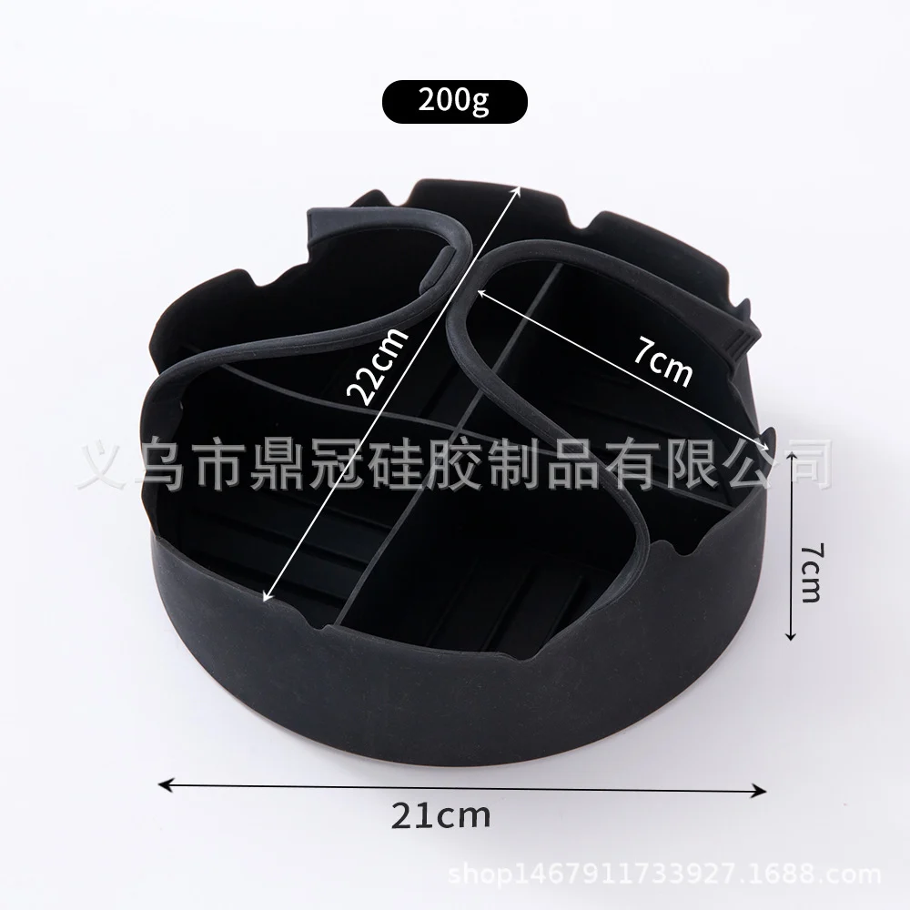 4 Section Food Grade Silicone Air Fryer Baking Pan Non Stick Reusable Divided Tray — image 2