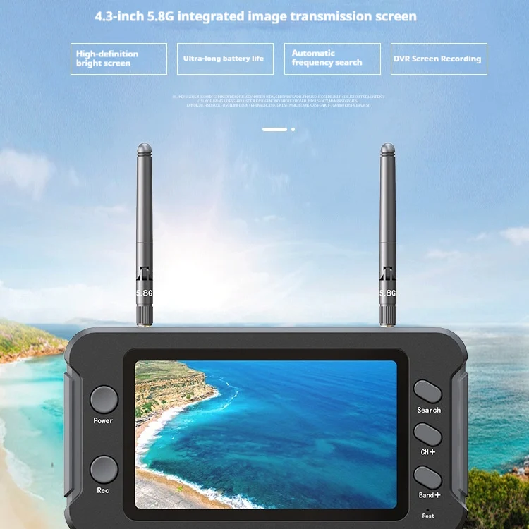 43-inch 5.8g Crossing Machine FPV Display Screen 800480 HD 1200mah Voltage 5-23V With DVR — image 2