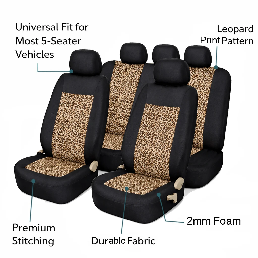 5-seat Car Seat Cover, Classic And Timeless Design, Thin 2mm Thickness, Suitable For… — image 2