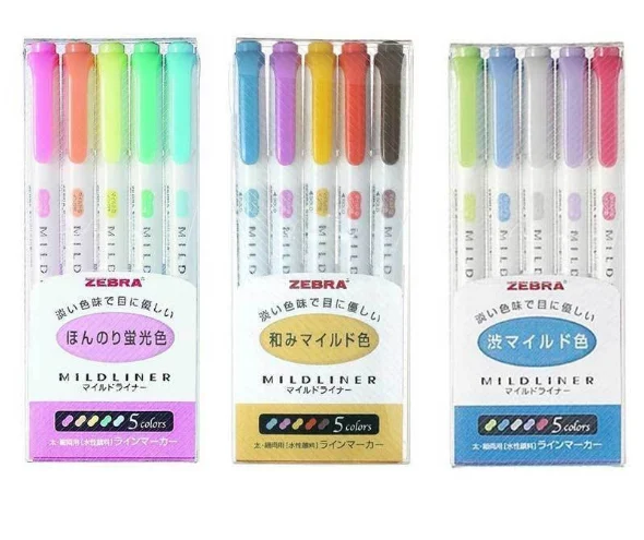 5 Zebra Mildliner Double-sided Highlighters — image 2