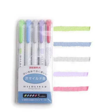 5 Zebra Mildliner Double-sided Highlighters — image 5