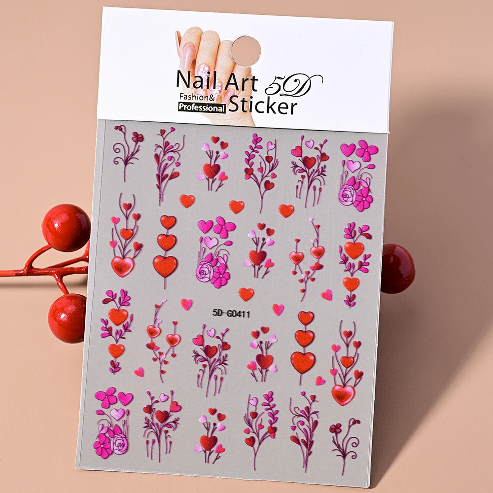 5D Embossed Nail Art Stickers — variant image