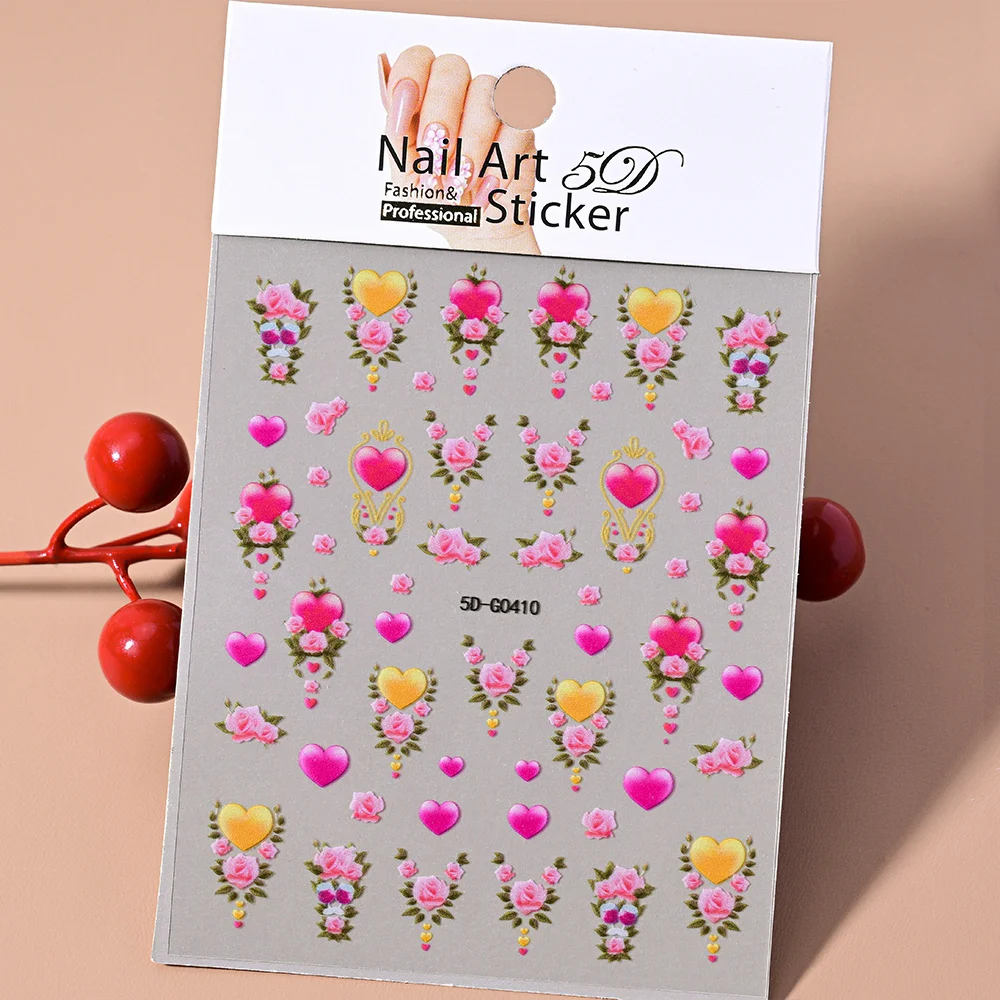 5D Embossed Nail Art Stickers — variant image
