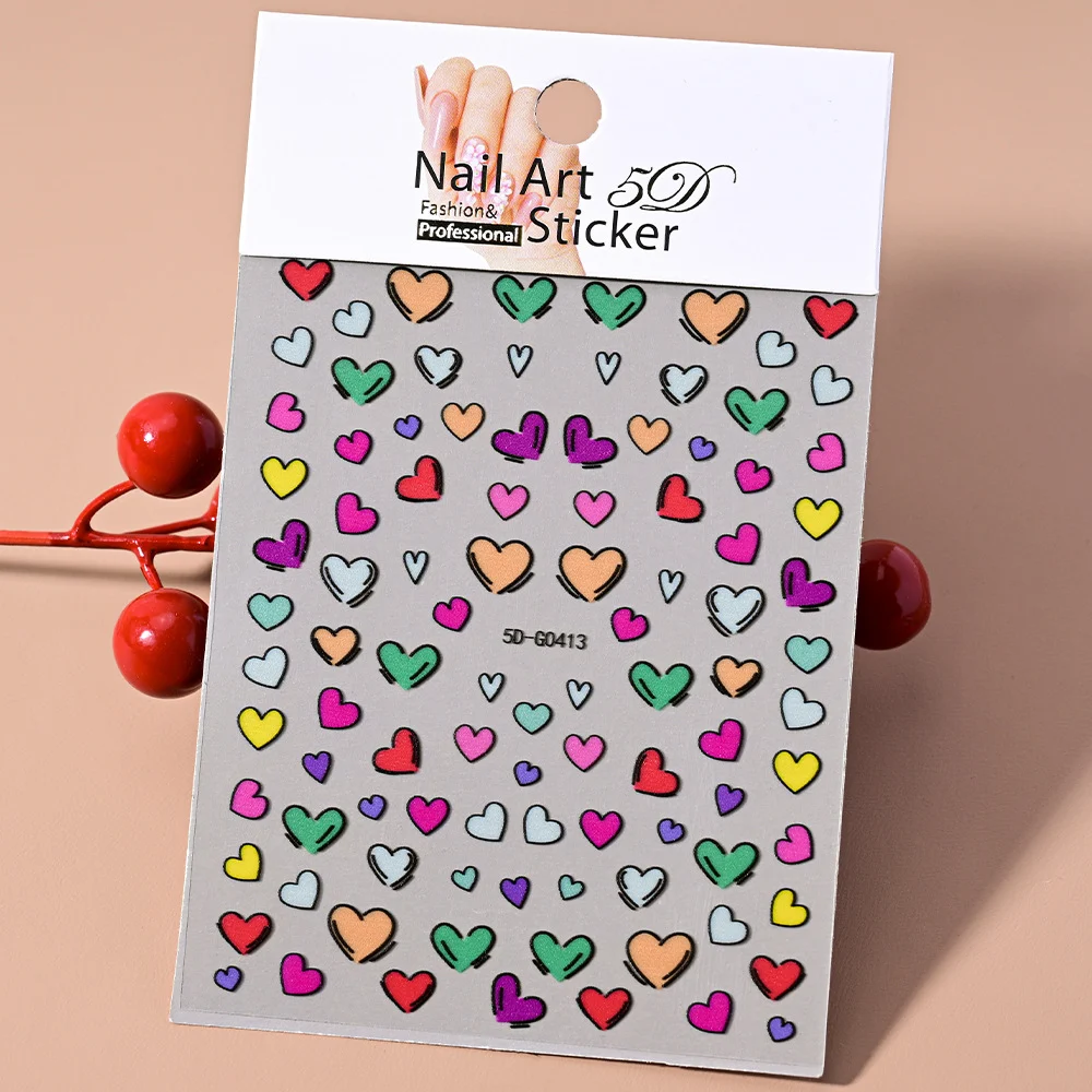 5D Embossed Nail Art Stickers — variant image