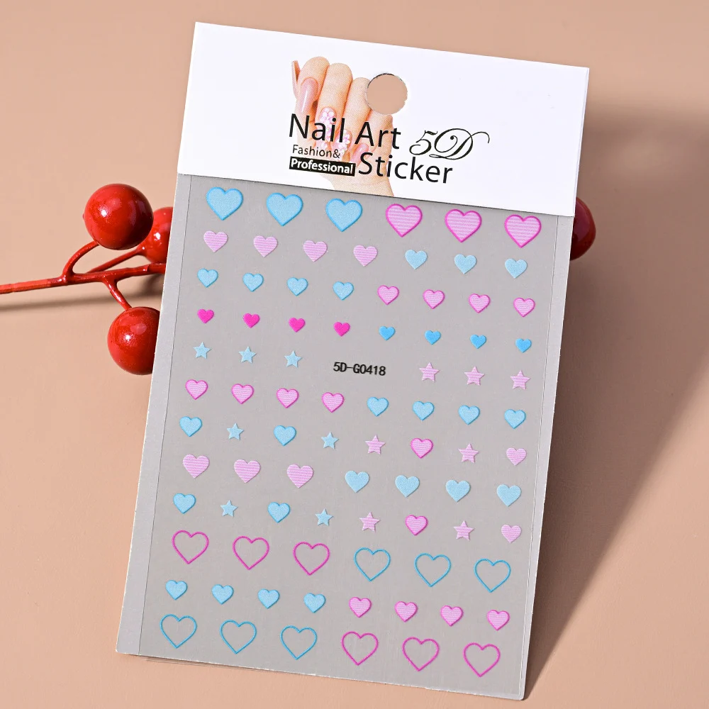 5D Embossed Nail Art Stickers — variant image