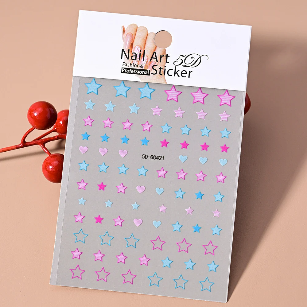 5D Embossed Nail Art Stickers — image 6