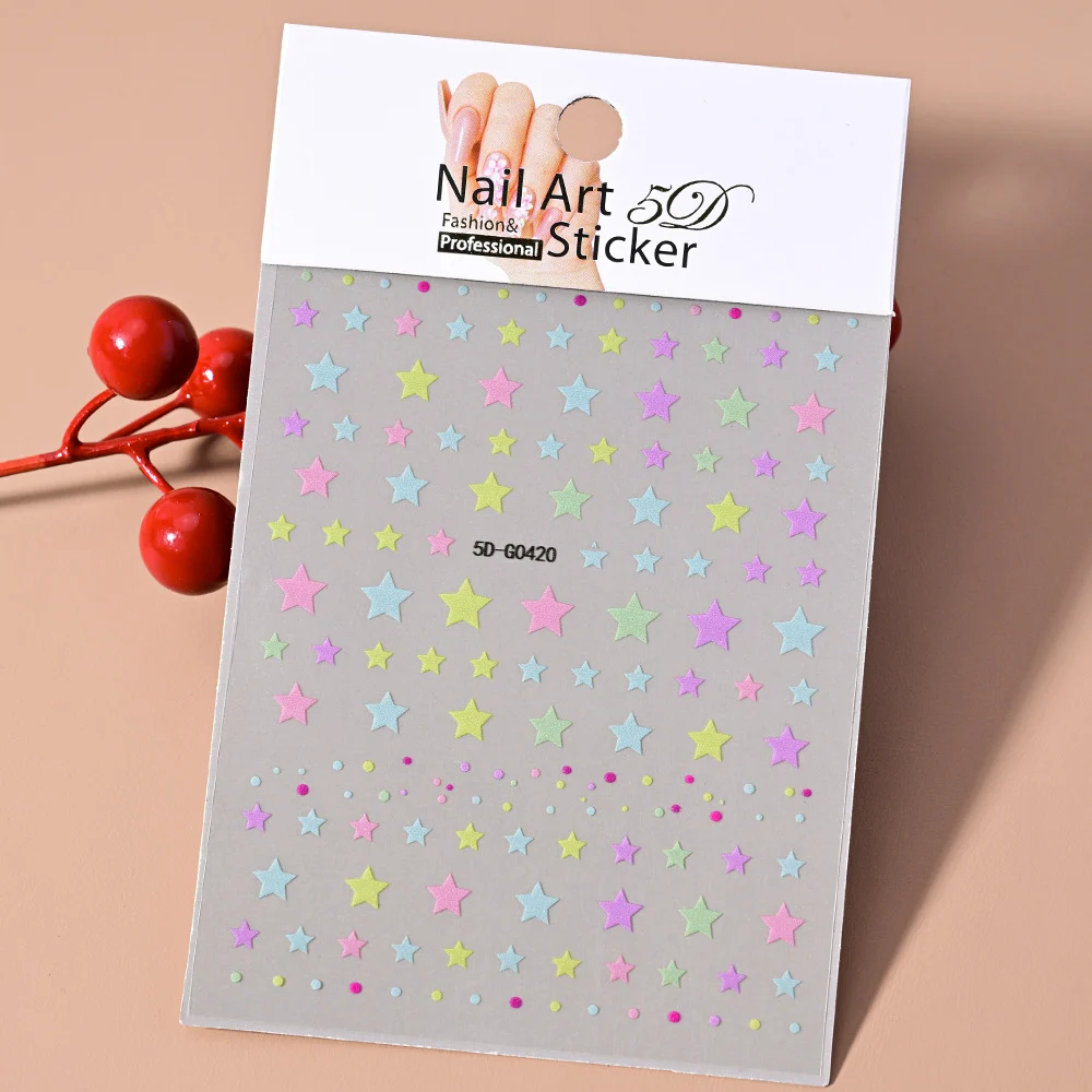 5D Embossed Nail Art Stickers — variant image
