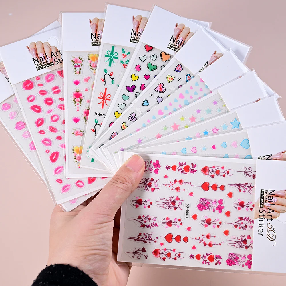 5D Embossed Nail Art Stickers — image 7