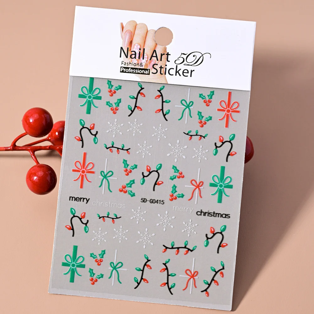 5D Embossed Nail Art Stickers — image 4