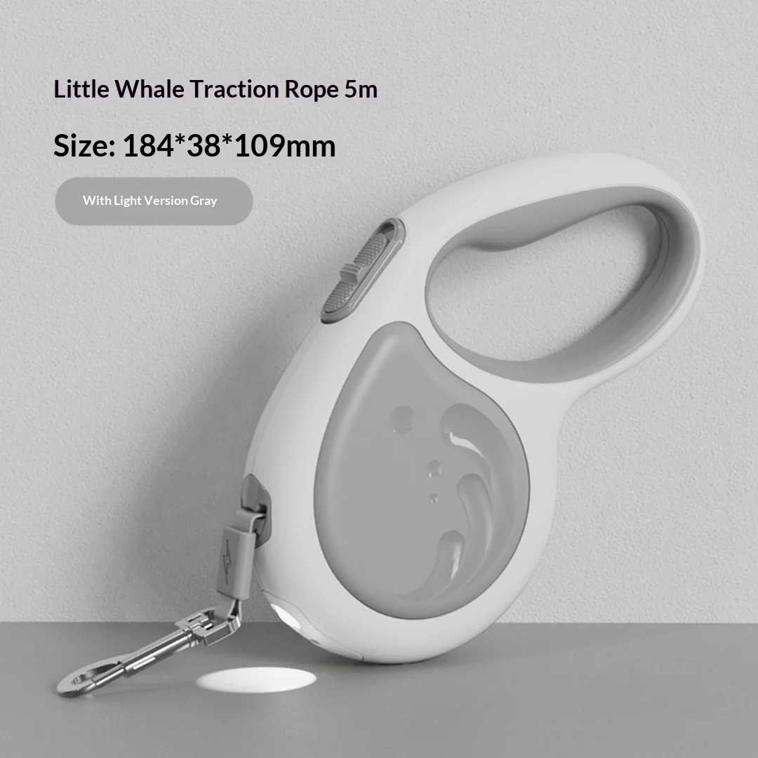 5m Retractable Pet Leash With Flashlight, Anti-pull Automatic Dog Cat Walking Rope — variant image