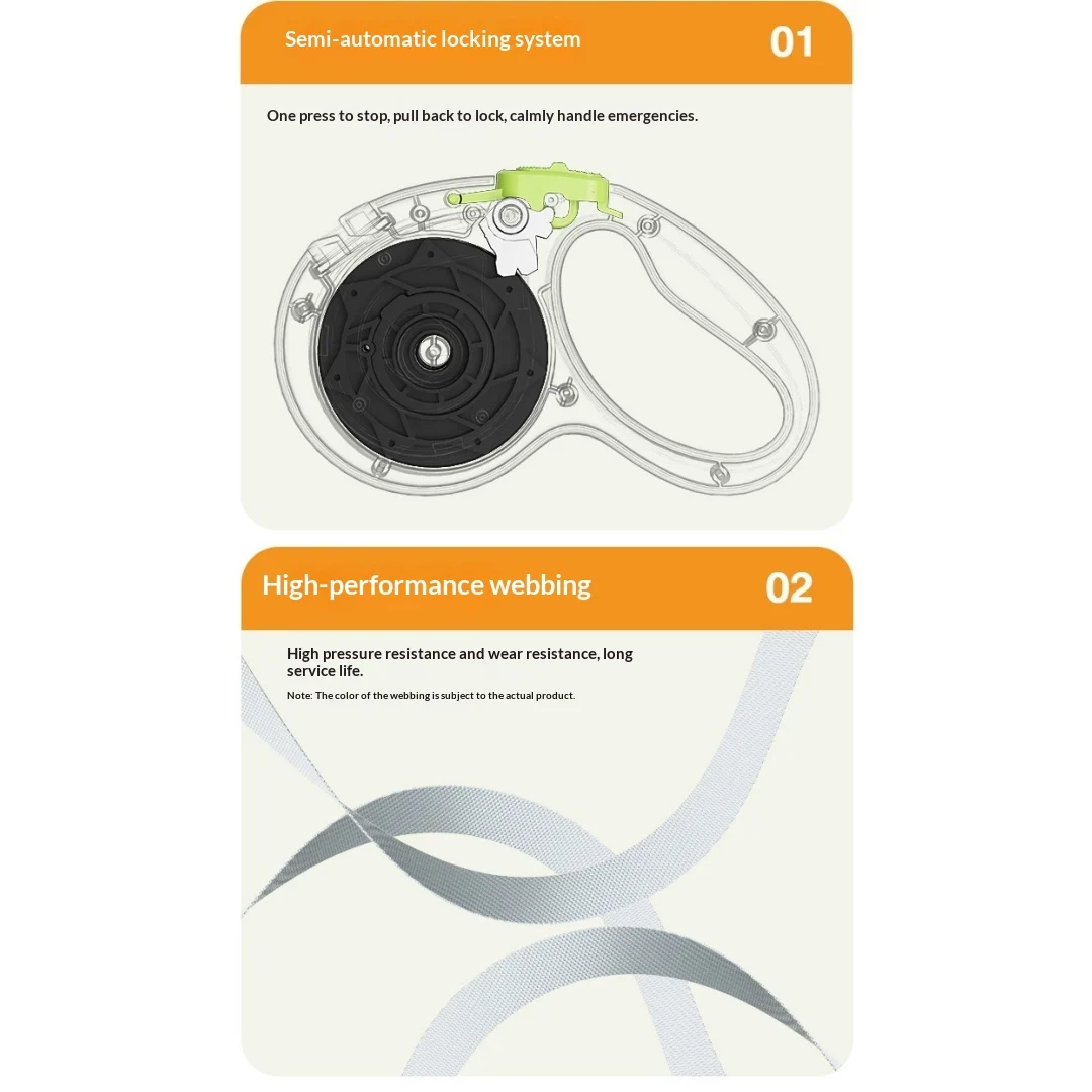 5m Retractable Pet Leash With Flashlight, Anti-pull Automatic Dog Cat Walking Rope — image 6