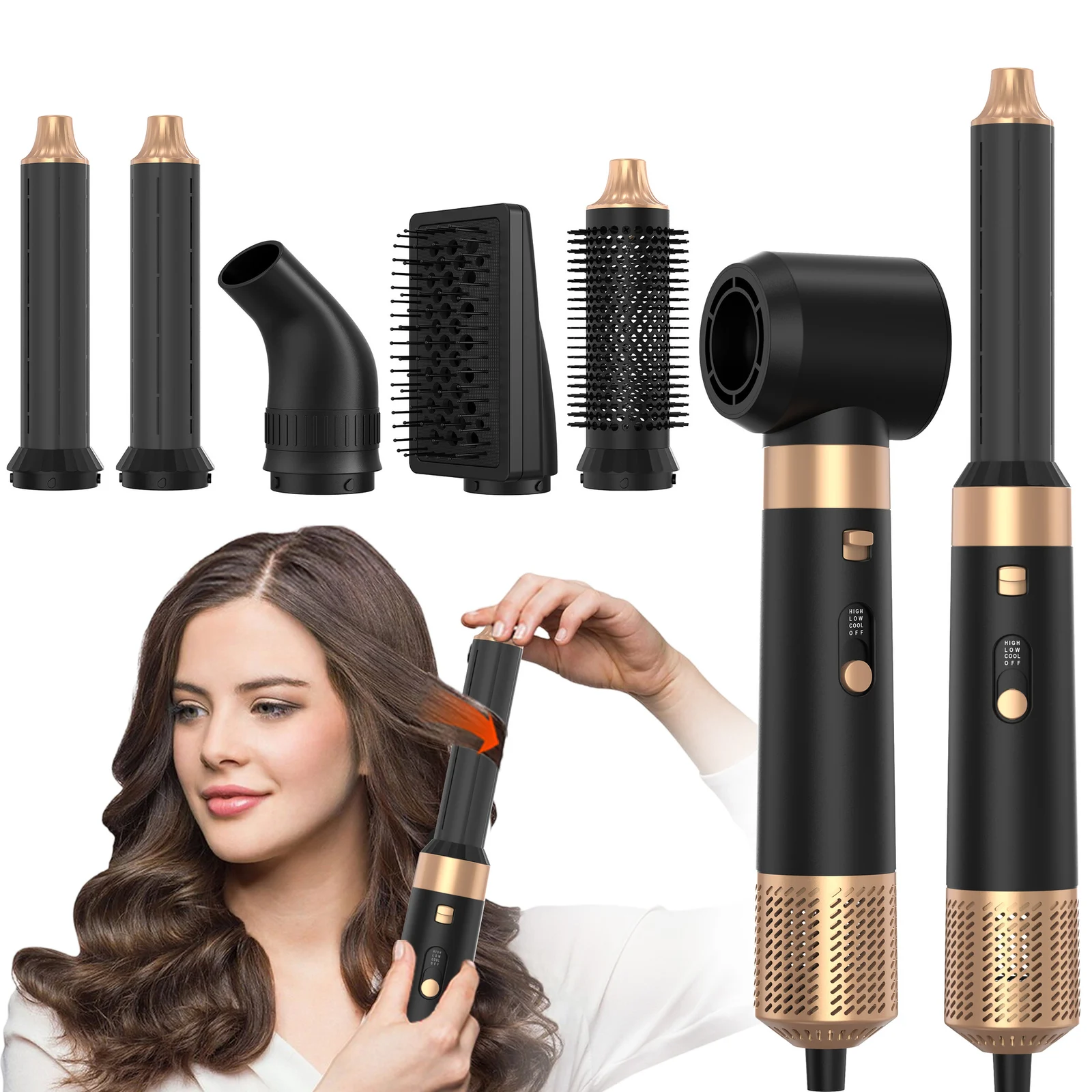 6-in-1 Hot-air Comb For Straightening And Curling — image 3