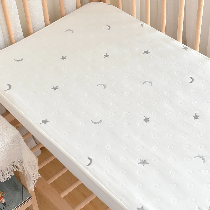 6-layer Pure Cotton Gauze Jacquard-embroidered Baby Bed Skirt — image 5