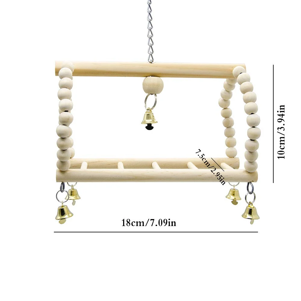 7 Packs Bird Parrot Swing Chewing Toys-hanging Bell Cage Playing Toys Hanging Rope And… — image 3