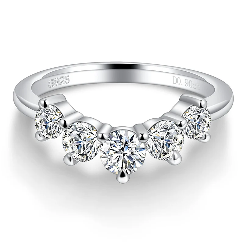 925 Sterling Silver Moissanite Ring For Women — image 6