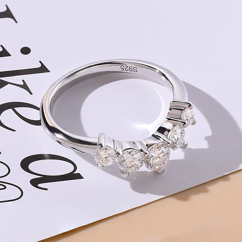 925 Sterling Silver Moissanite Ring For Women — image 2