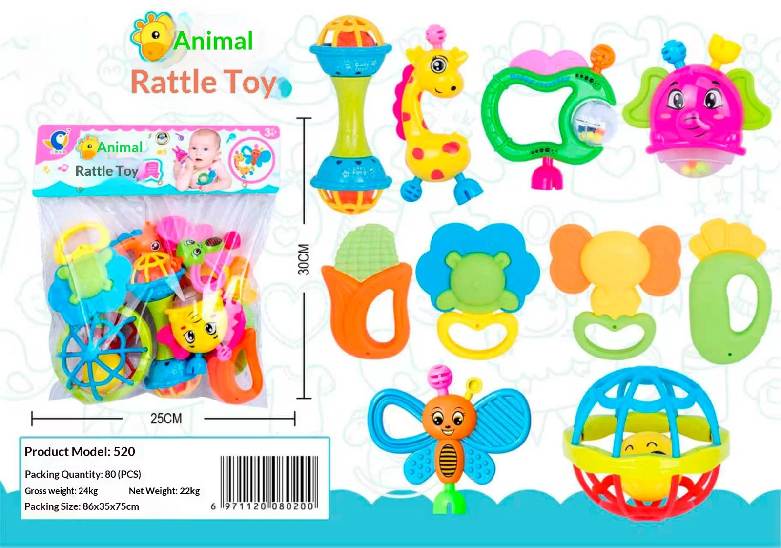 A Baby Rattle Set Educational Toy For Infants 0 1 Year Old Newborn — image 4