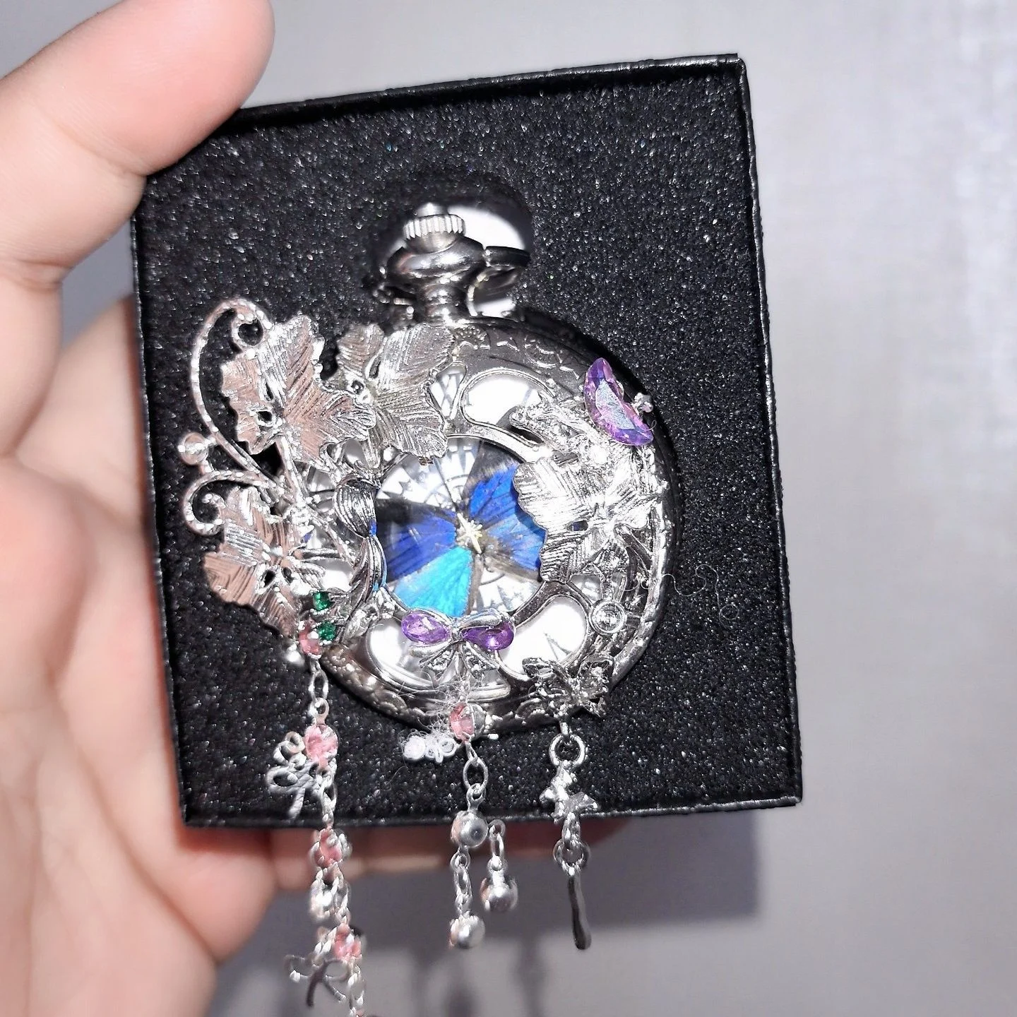 A Customizable Butterfly Gift For Dazzling New Chinese-style Feather Pocket Watch — image 4