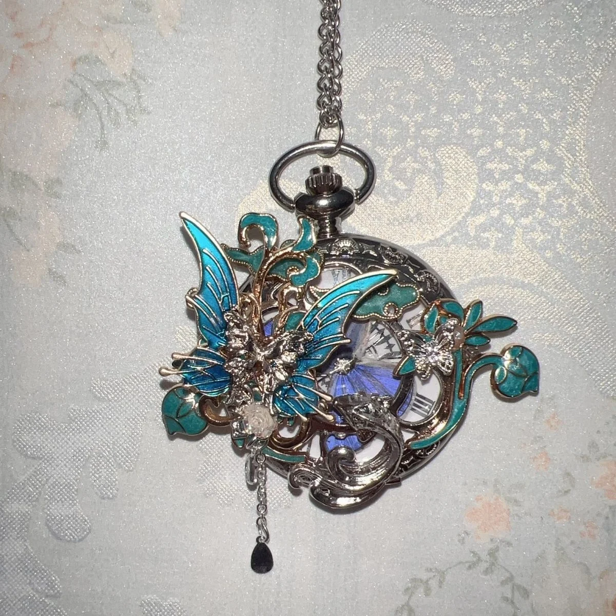 A Customizable Butterfly Gift For Dazzling New Chinese-style Feather Pocket Watch — image 5