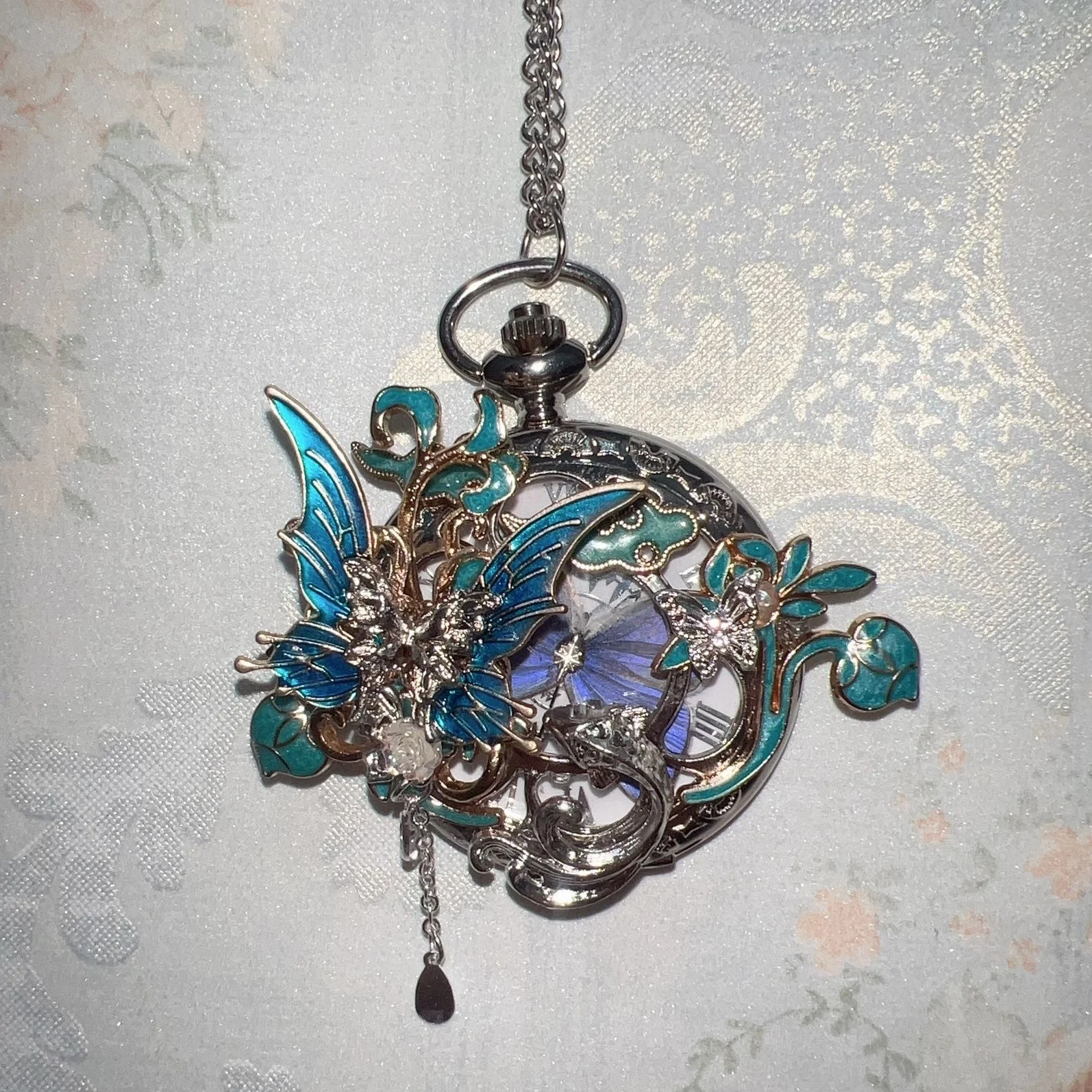 A Customizable Butterfly Gift For Dazzling New Chinese-style Feather Pocket Watch — image 2