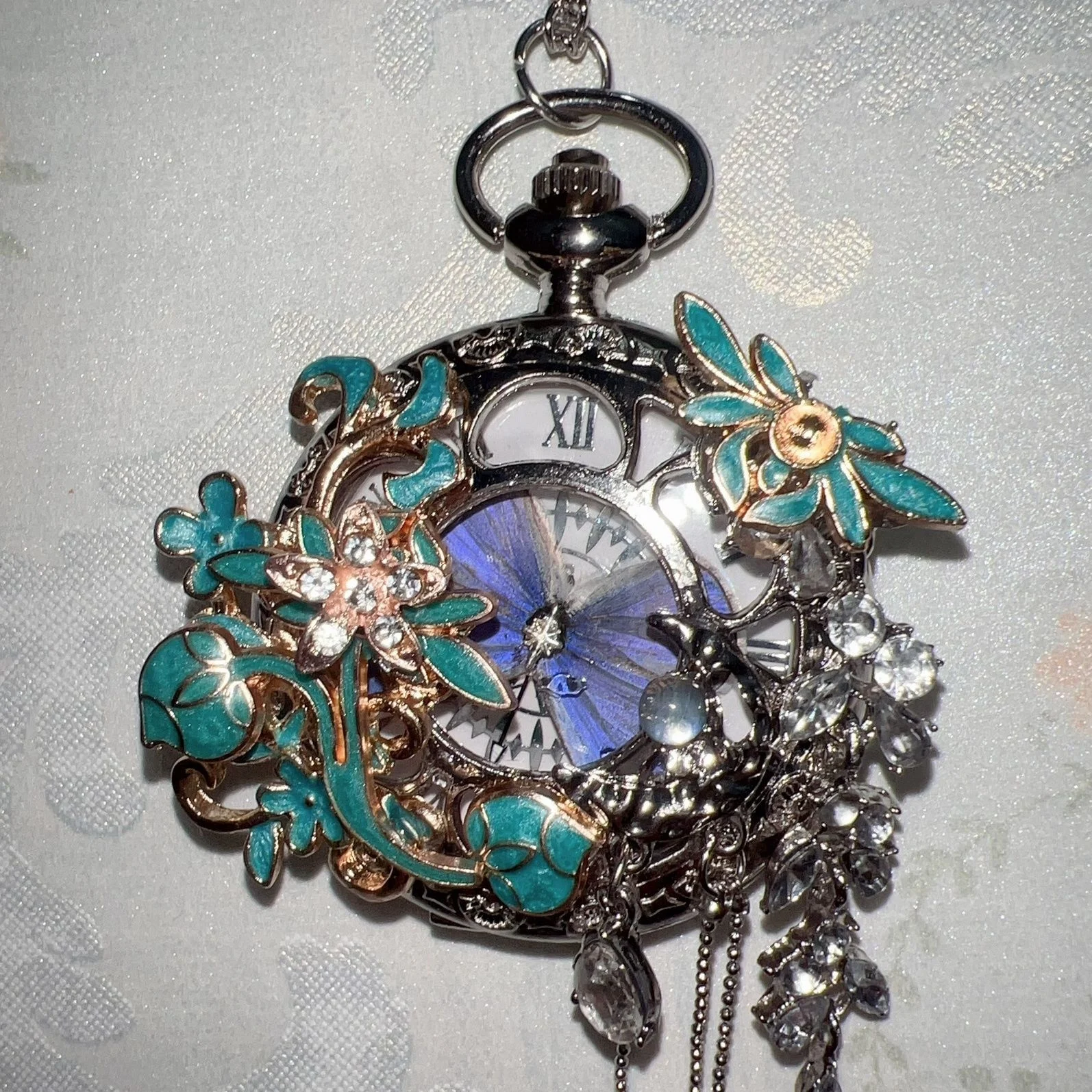A Customizable Butterfly Gift For Dazzling New Chinese-style Feather Pocket Watch — variant image