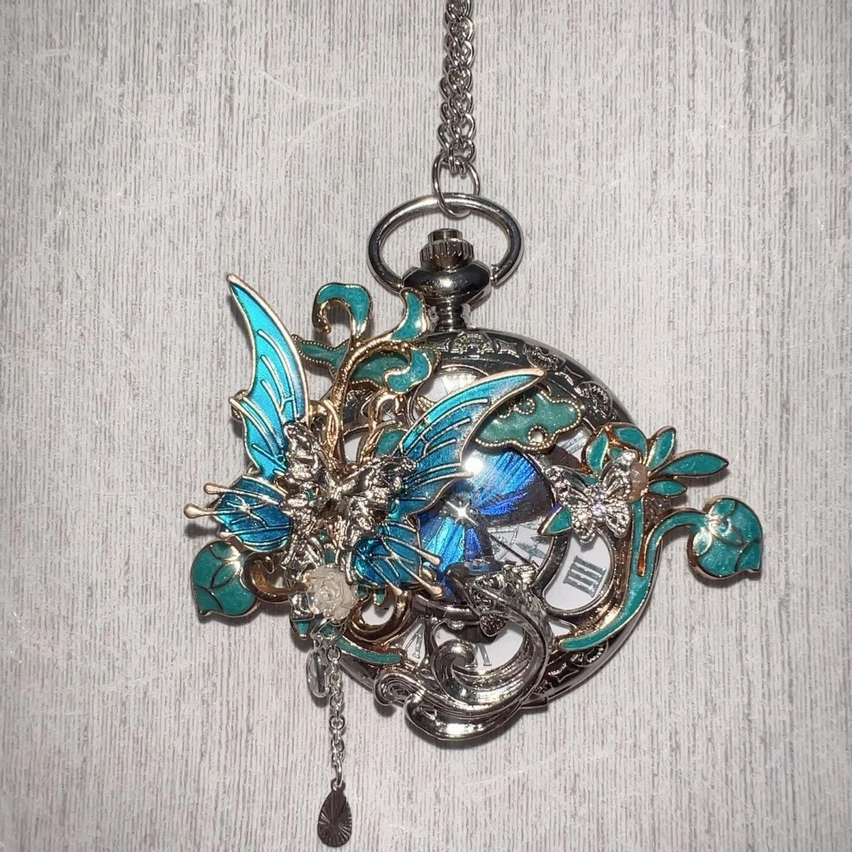 A Customizable Butterfly Gift For Dazzling New Chinese-style Feather Pocket Watch — image 8