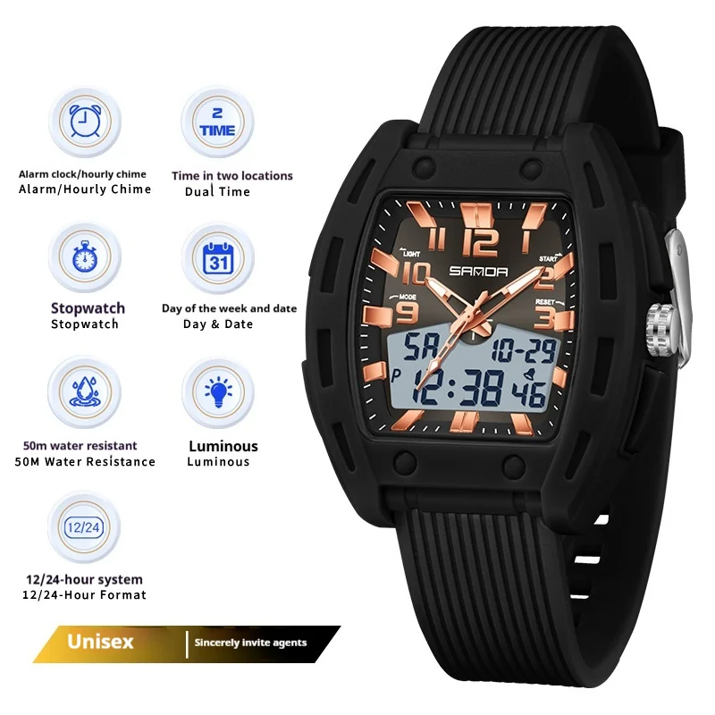 A Sporty Stylish And Energetic Unisex Bucket-style Wristwatch — variant image