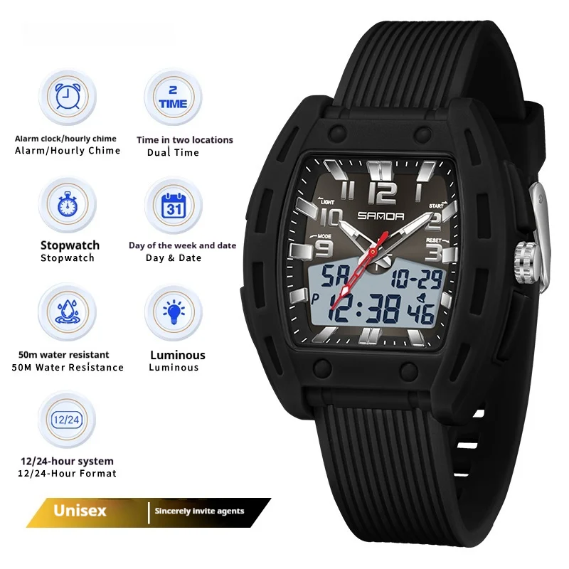 A Sporty Stylish And Energetic Unisex Bucket-style Wristwatch — variant image