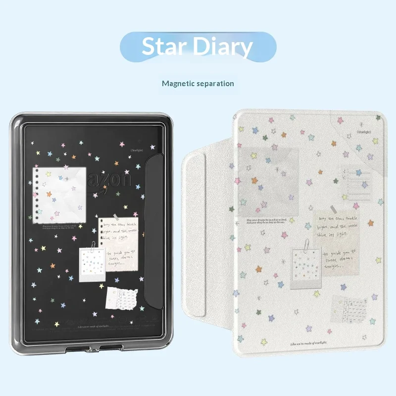 Acrylic Transparent Painted Single-bottom E-reader Protective Case — image 13