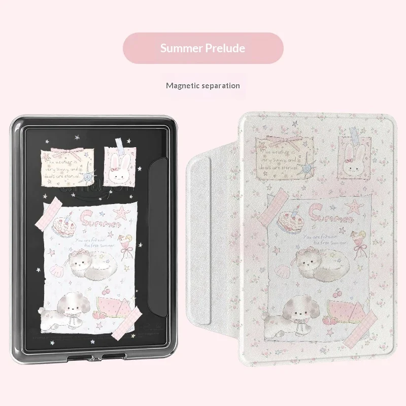 Acrylic Transparent Painted Single-bottom E-reader Protective Case — image 12