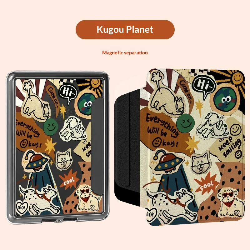 Acrylic Transparent Painted Single-bottom E-reader Protective Case — image 9