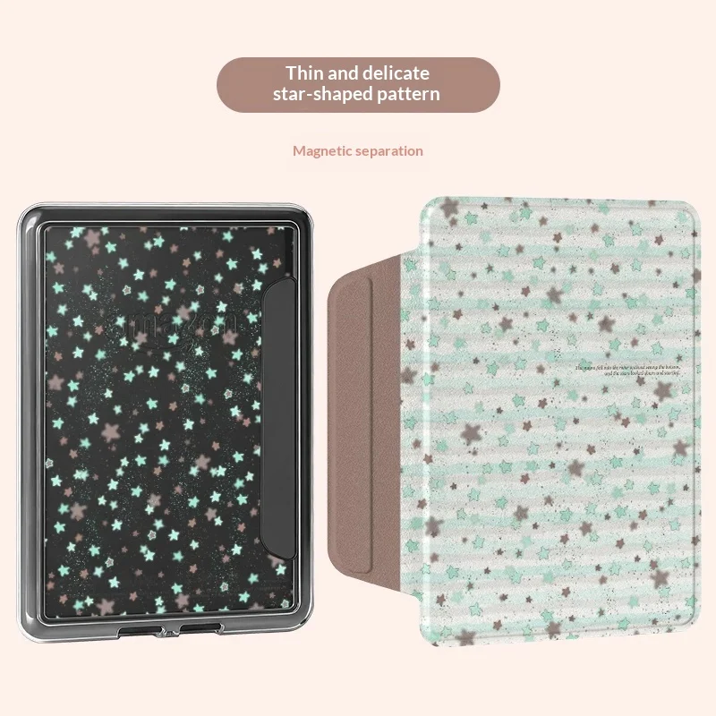 Acrylic Transparent Painted Single-bottom E-reader Protective Case — image 17