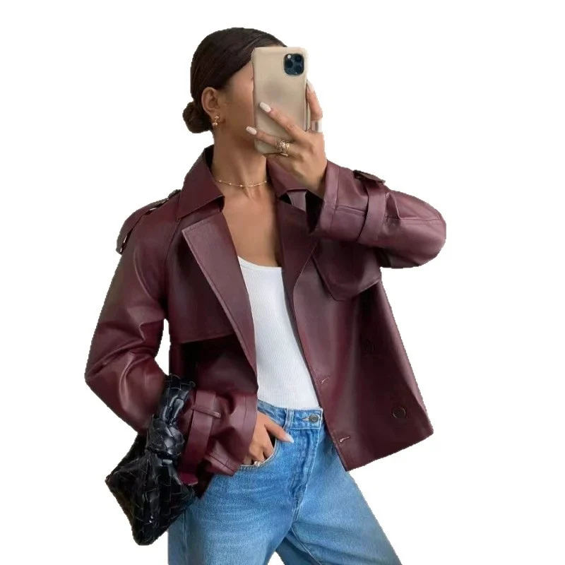 Adjustable-cuff Vintage Biker Jacket — image 2