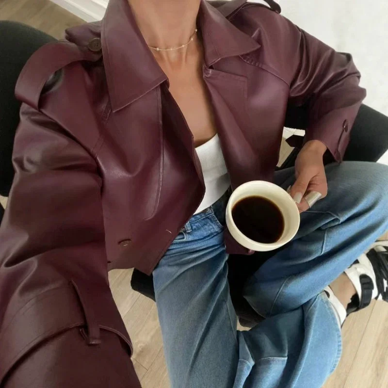 Adjustable-cuff Vintage Biker Jacket — image 3