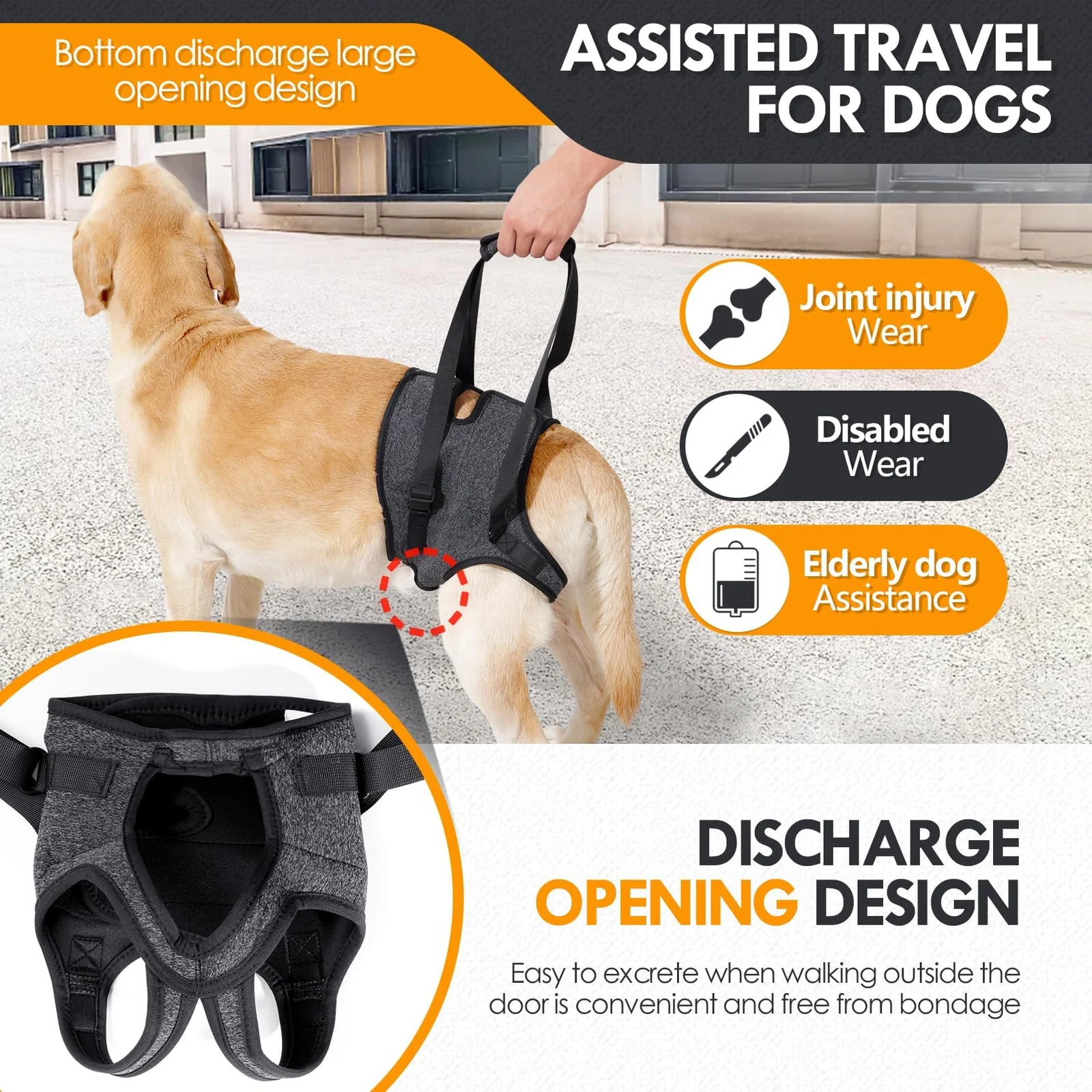 Adjustable Dog Lift Harness, Sling For Large Dogs Support And Rehab Harness Weak Rear… — image 2
