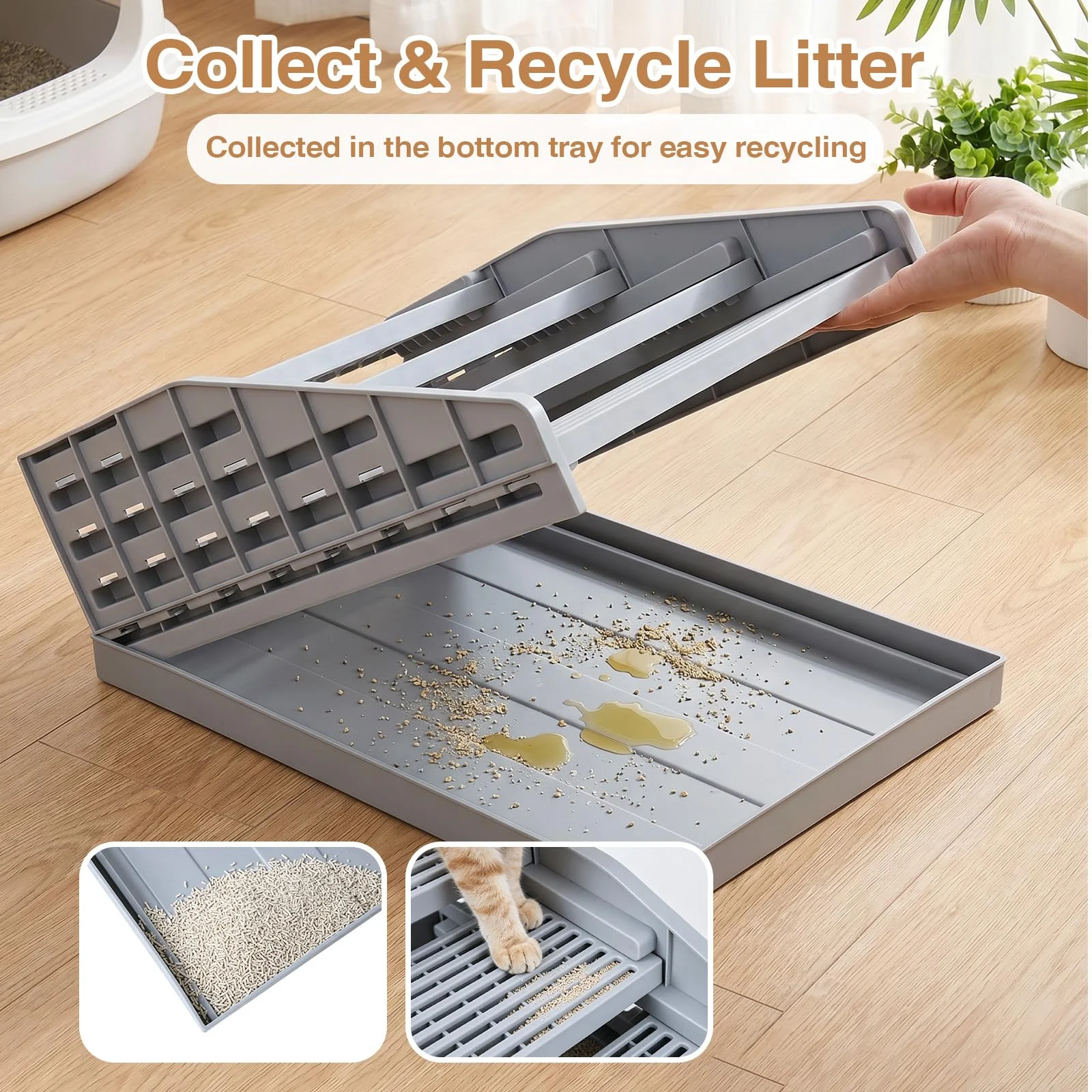 Adjustable Litter Box Ramp, Elevated Cat Ramp Stairs With Filter Function, Step For… — image 2