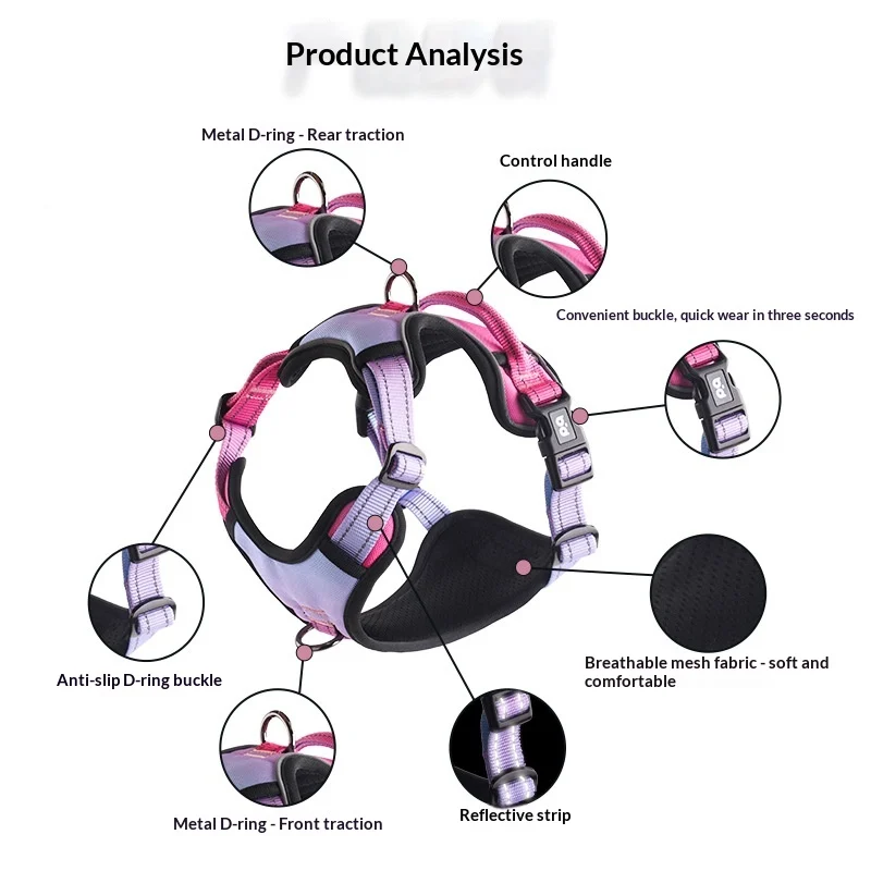 Adjustable Reflective Pet Dog Harness — image 6