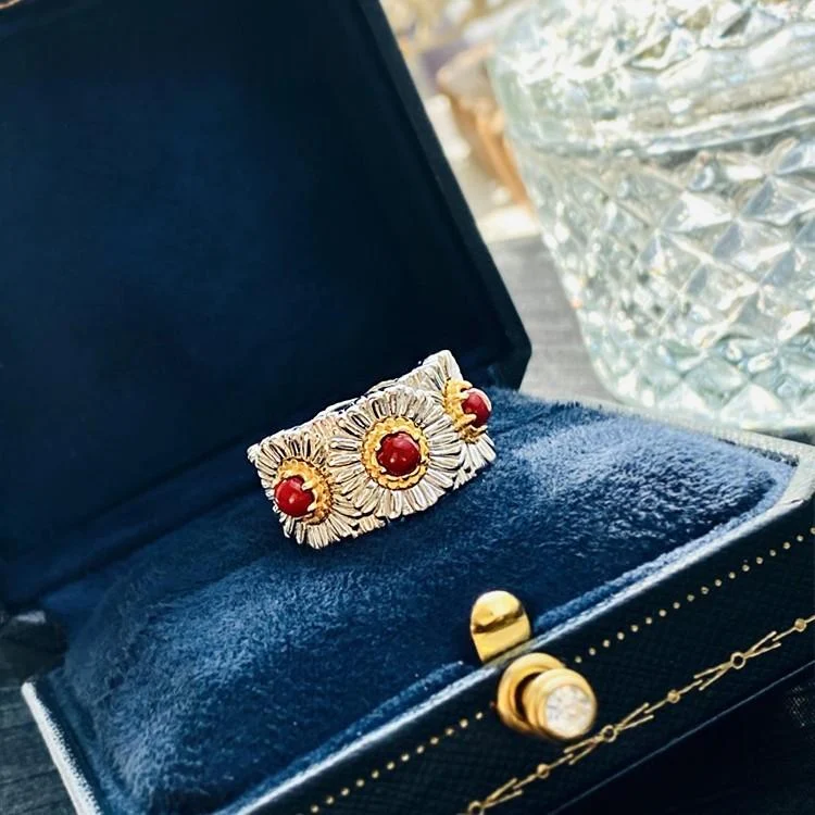 Agate Gardenia And Daisy Ring For Women — image 5
