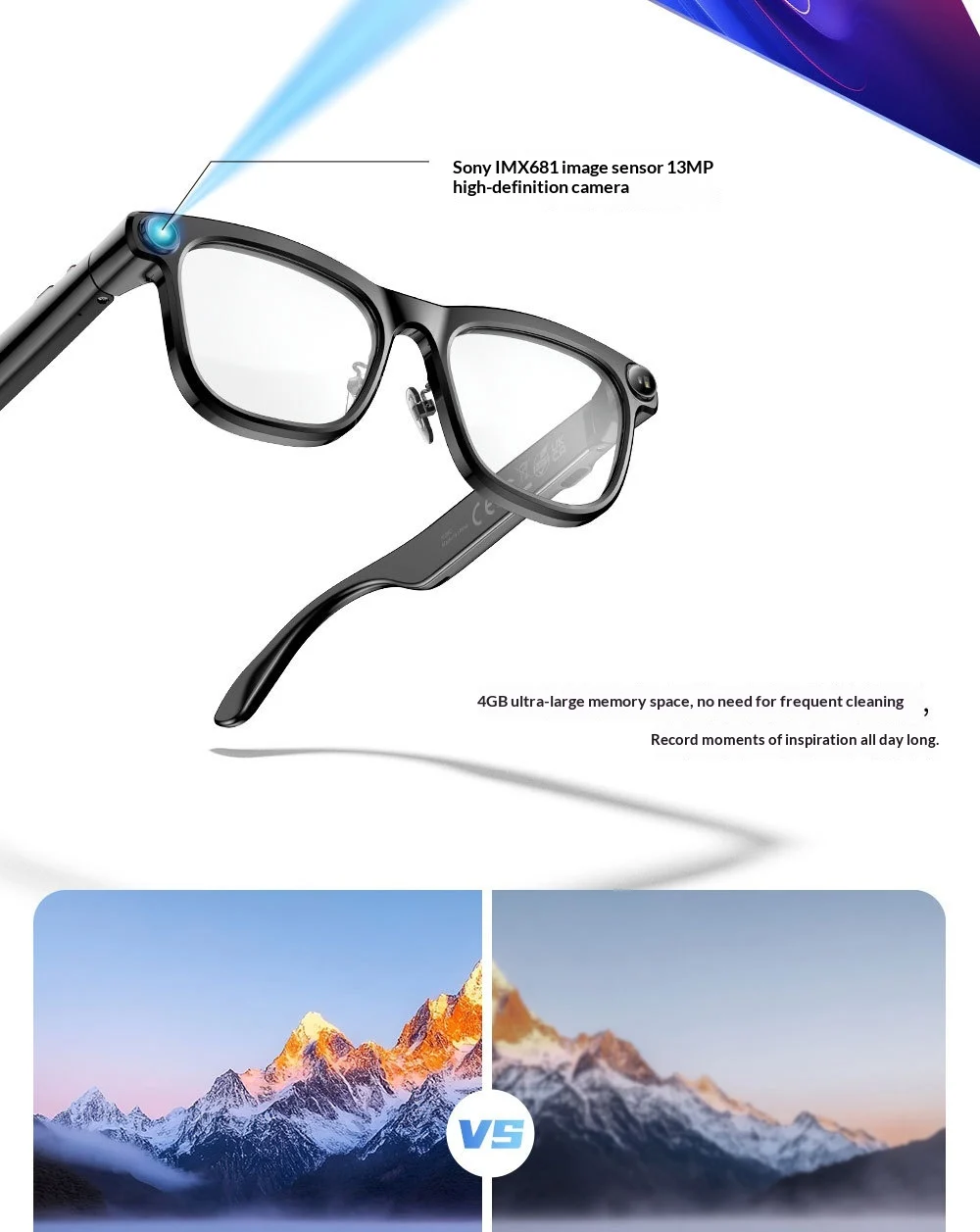 AI Smart Glasses, 1300 MP High Definition Camera, Anti Shake Shooting, Object… — image 7
