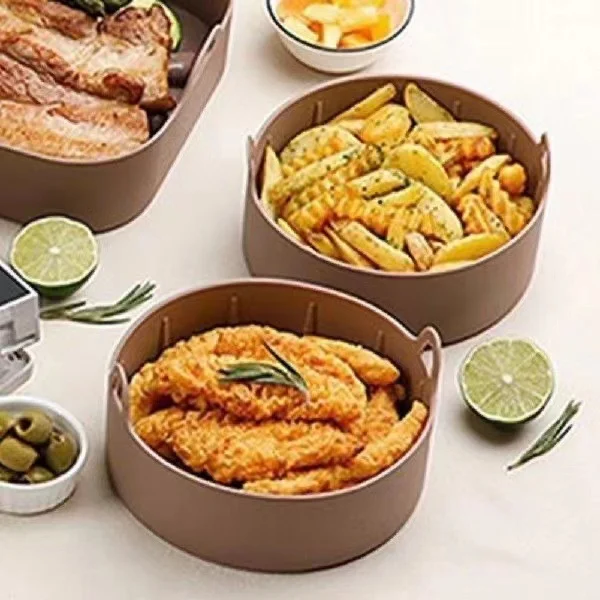 Air Fryer Special Bowl High Temperature Resistant Silicone Binaural Reusable Baking… — image 4