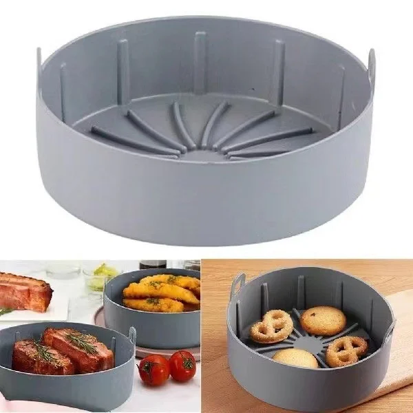 Air Fryer Special Bowl High Temperature Resistant Silicone Binaural Reusable Baking… — image 3